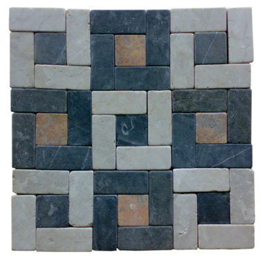 3x7x4 mix grey - white - red