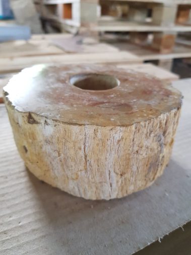 Petrified Wood Plate & Candle Holder (13)