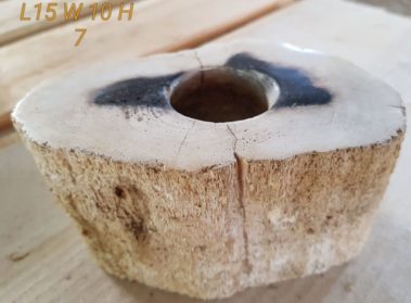 Petrified Wood Plate & Candle Holder (7)