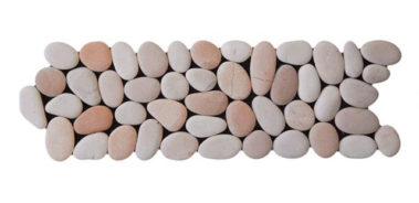 pebble border__2cm – 3cm Tickness. 1cm mixed White Pink.