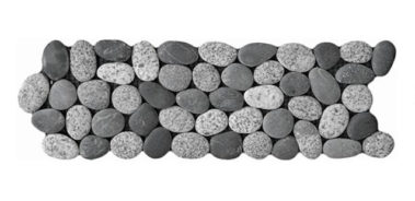 pebble border__2cm – 3cm Tickness. 1cm mixed black - speckle.