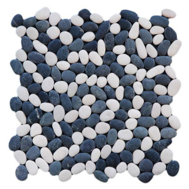 pebble__2cm – 3cm Tickness. 1cm white mixed White black.