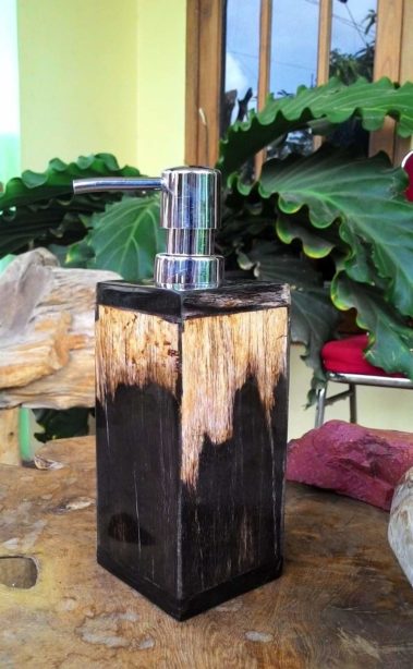 Petrified Wood Soap Dispenser (1)