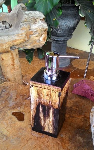 Petrified Wood Soap Dispenser (2)