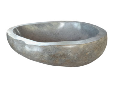Waschbecken Flusstein - Vasque Pierre - River Stone Outside Full Polish 2