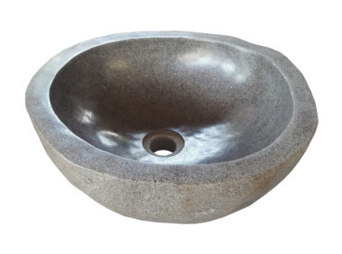 Waschbecken Flusstein - Vasque Pierre - River Stone Outside Full Polish 4