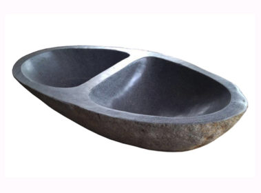 Waschbecken l Vasque Kitchen Double River Stone (2)