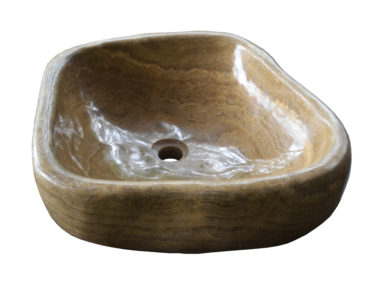 Waschbecken l Vasque l Lavabo l Naturstein l Pierre Naturelle l Onyx Sunset Full Polish